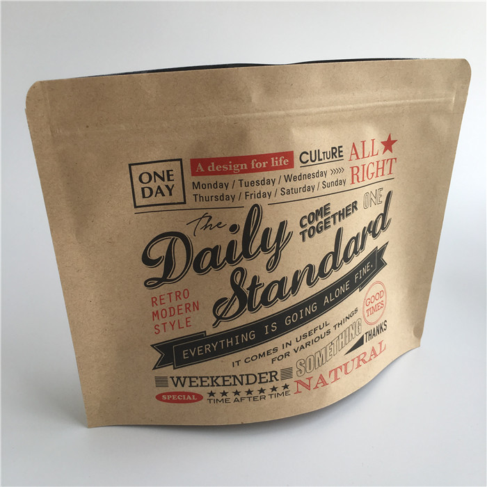 Le borse della chiusura lampo della carta kraft del tè del di alluminio stanno sulla saldatura a caldo stampata