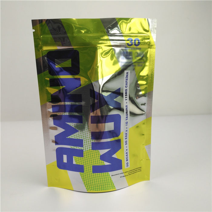 Sacchetti di plastica colorati lucidi della serratura dello zip dello spuntino che imballano la prova dell'odore