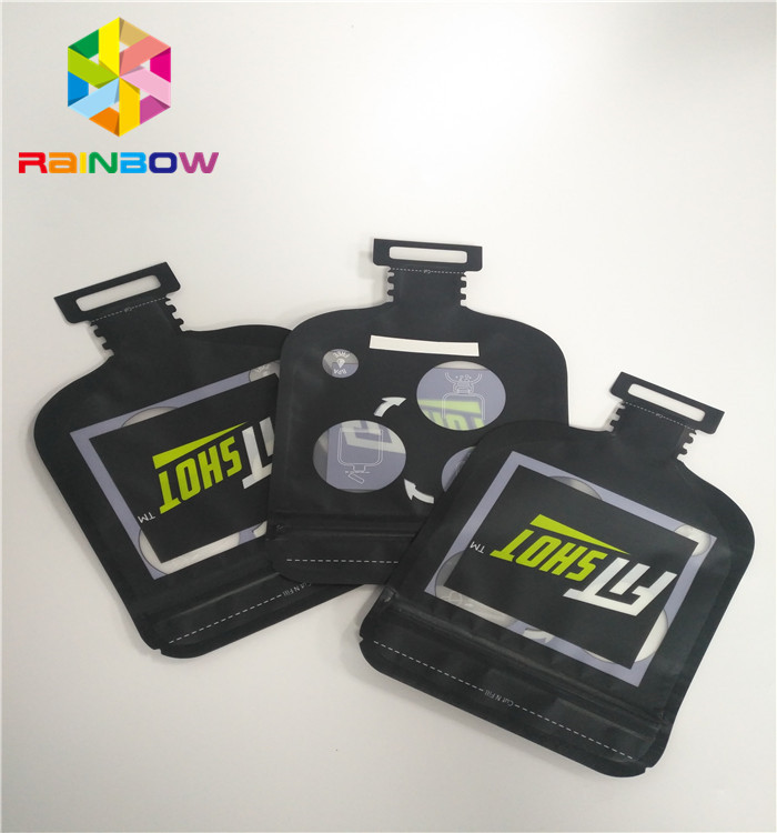 L'irregolare d'imballaggio di Candy modella i sacchetti di plastica su ordinazione con la chiusura lampo