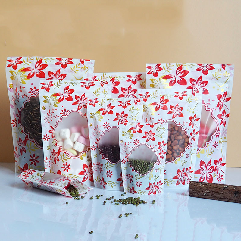 Della chiusura lampo del supporto sacchetto di plastica lucido su che imballa Logo With Window su ordinazione