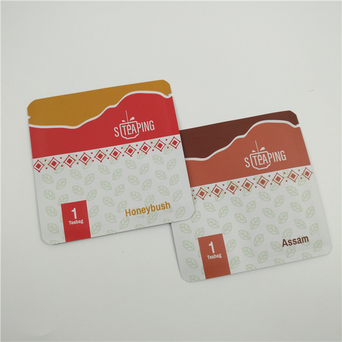 Sventi il sacchetto riciclabile del tè di plastica che imballa il logo su misura verde nero