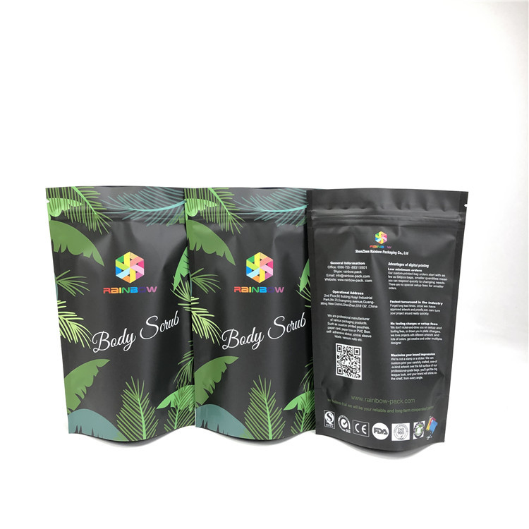 Prova cosmetica dell'odore di condizione di Matte Mylar Reusable Zip Pouches del sale da bagno dell'oceano