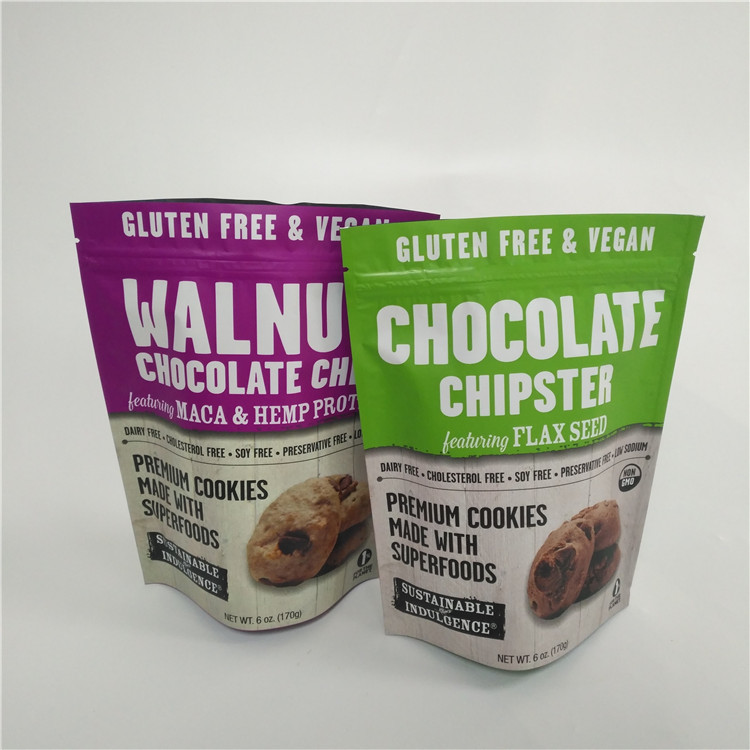 L'abitudine Digital di plastica dei dolci di Candy stampata sta sui sacchetti con la cima della chiusura lampo