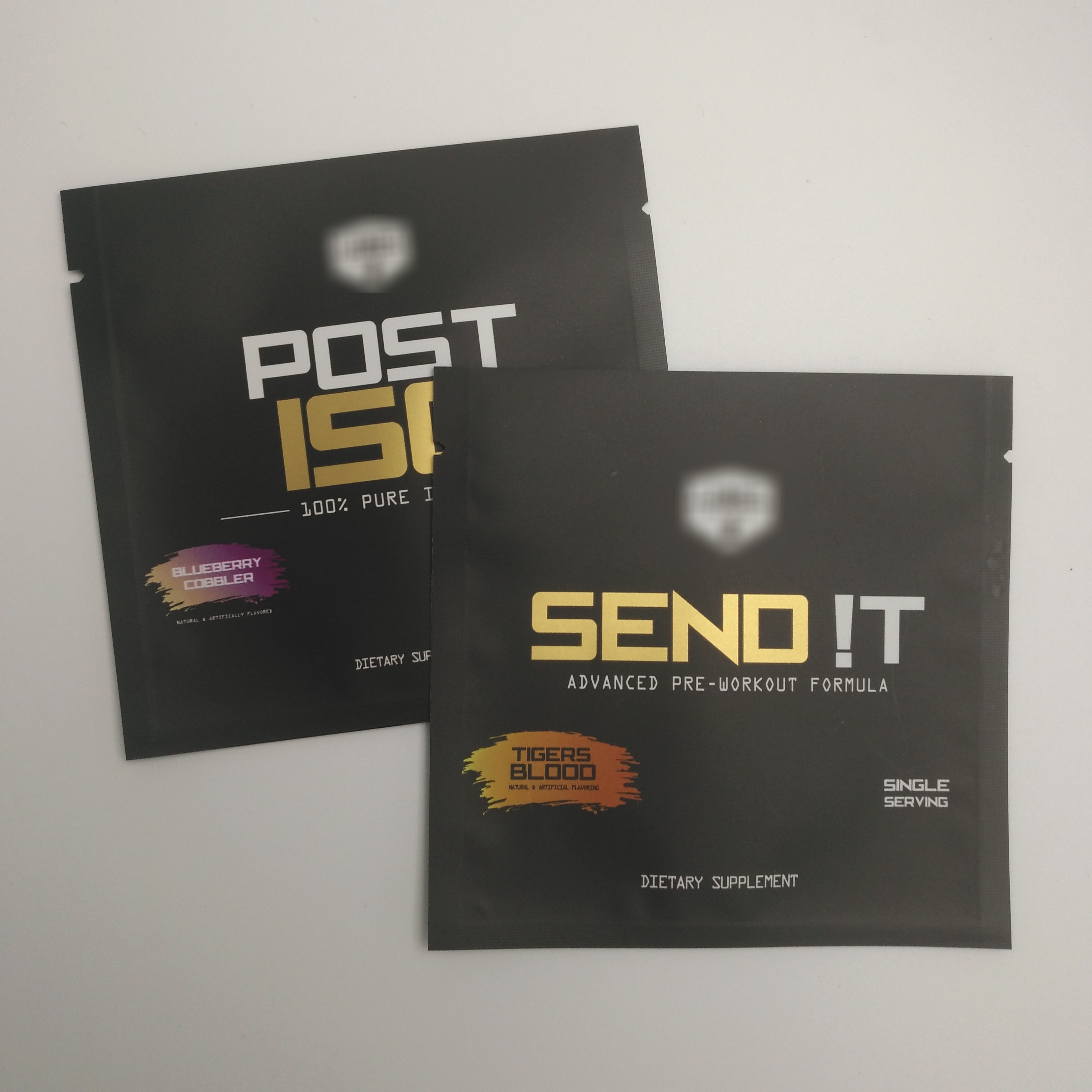 L'oro ha stampato le borse di piccola dimensione sigillate cosmetiche della guarnizione del lato della saldatura a caldo tre dello spuntino della plastica del di alluminio della bustina della borsa