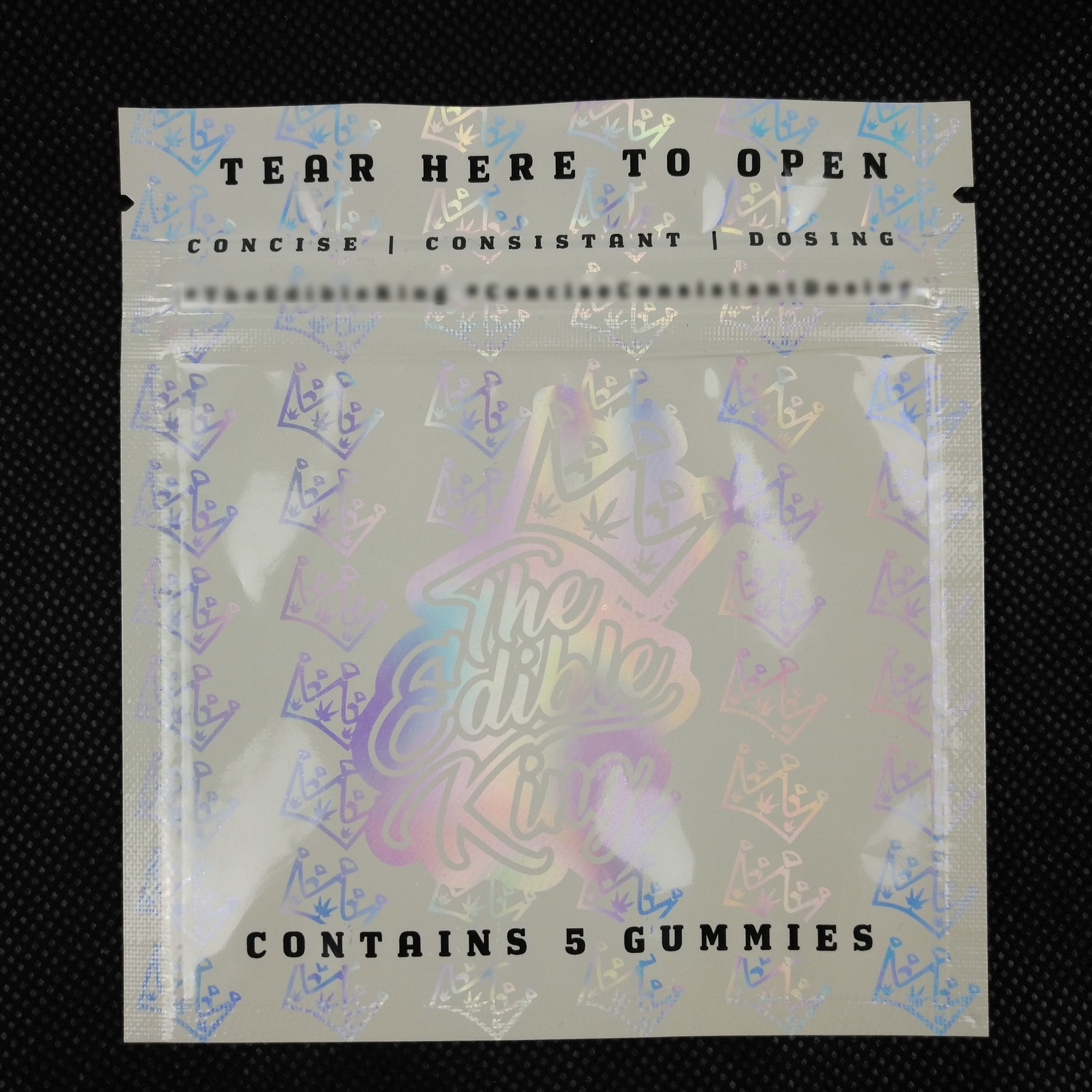 Il lato su ordinazione della plastica tre di Mylar del di alluminio della prova dell'odore di Logo Design Zip Lock Resealable ha sigillato la borsa d'imballaggio dell'ologramma