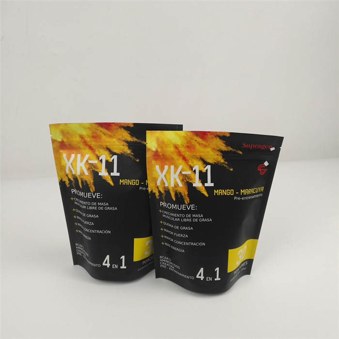 Borsa platic della serratura dello zip della chiusura lampo delle borse risigillabili di imballaggio per alimenti la piccola sta sulla polvere su ordinazione del sacchetto che imballa il sacchetto di plastica