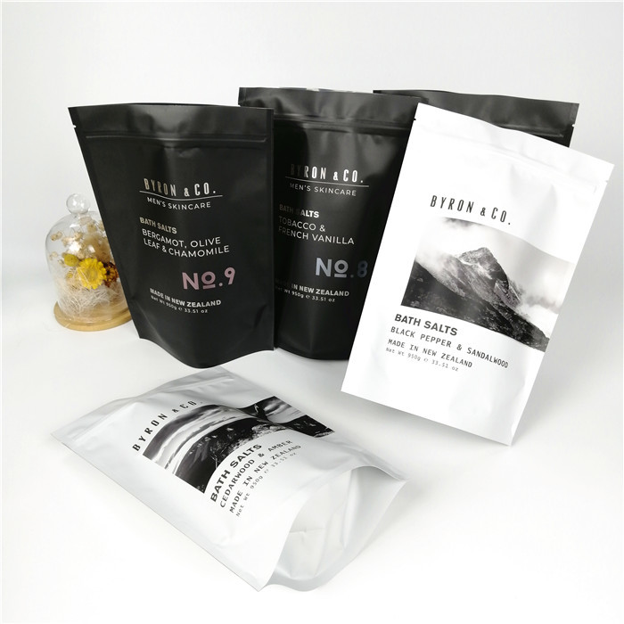 100% ricicla il logo che su ordinazione biodegradabile i biscotti neri opachi risigillabili sventano mylar le borse a chiusura lampo stanno sul sacchetto