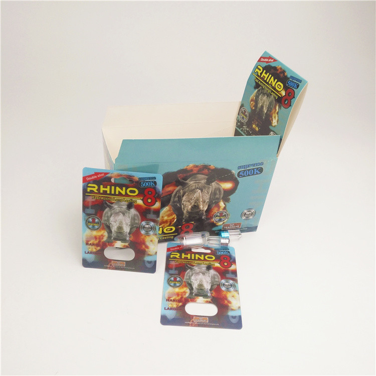 le pillole sessuali 90mic producono delle bolle sulle carte di carta per il magnum di rinoceronte