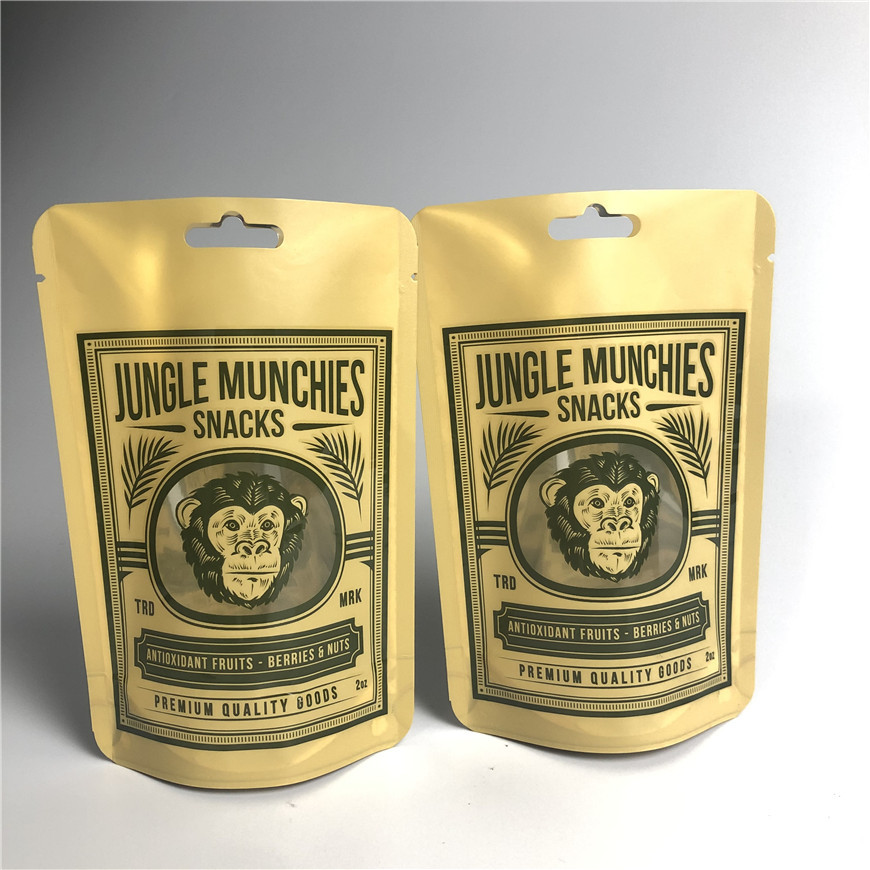 AL 0.7C Matt Snack Packaging Bags Stand di PA 1.5C su MPET