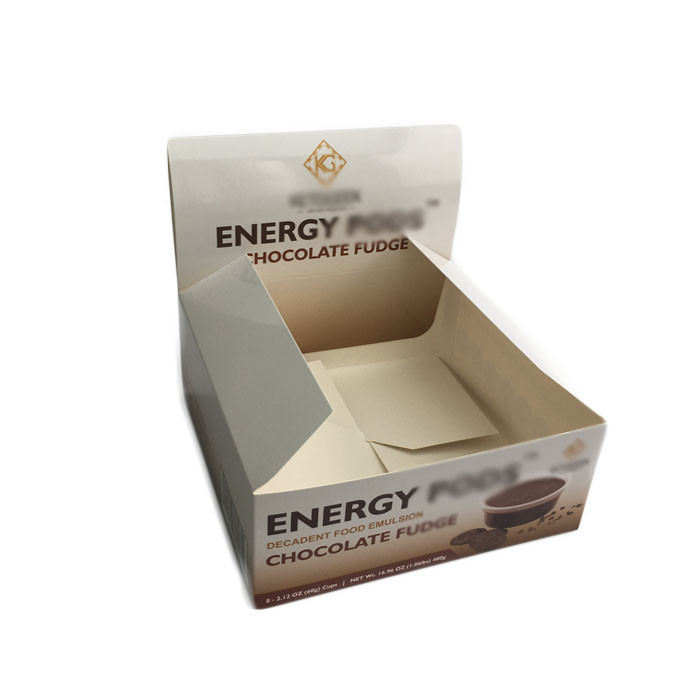 Vmpet d'imballaggio del bordo di avorio del contenitore 350G di carta dell'esposizione di iso CMYK dello spuntino