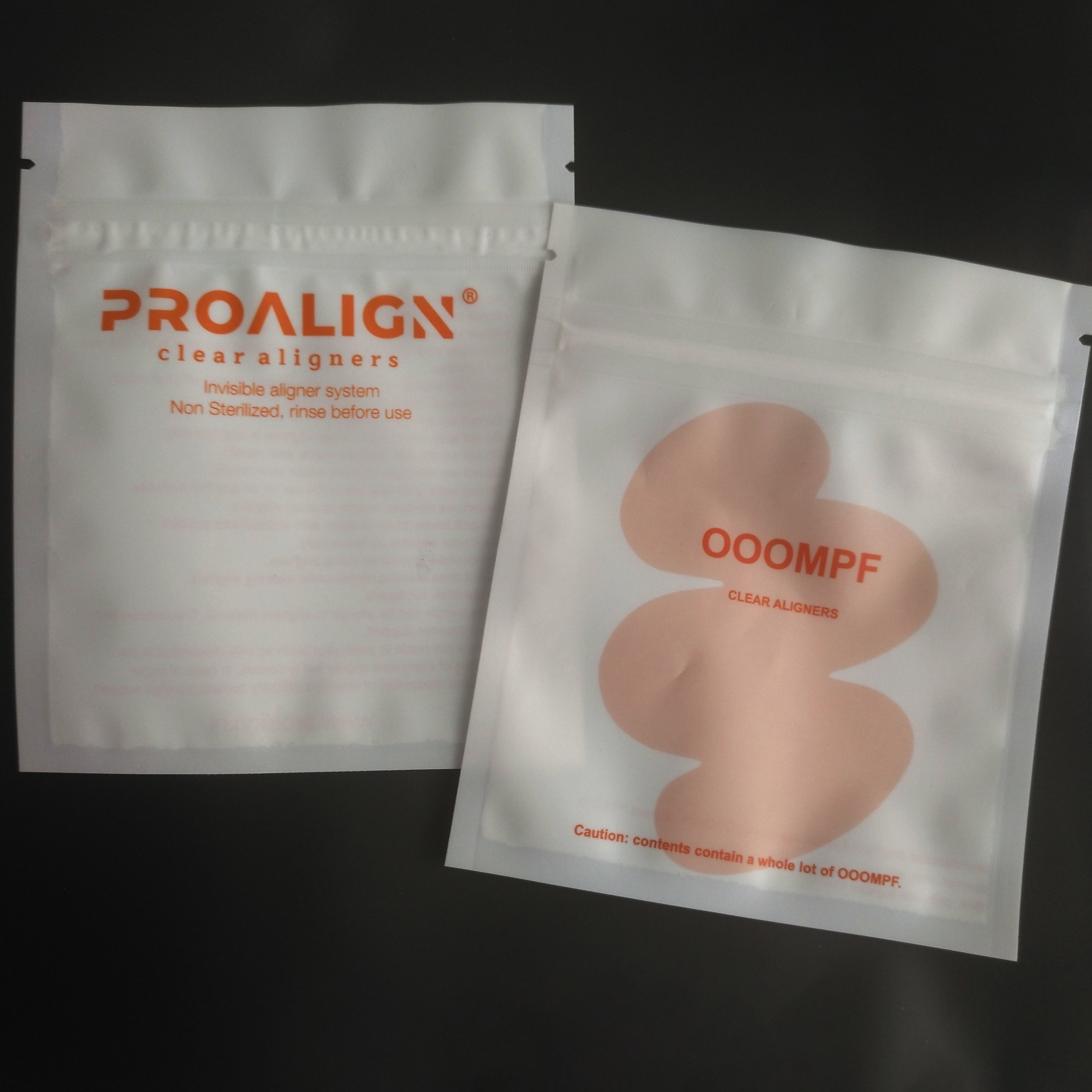 Serratura di plastica dello zip di MOPP Vmpet che imballa iso di Matte Teeth Clear Aligners