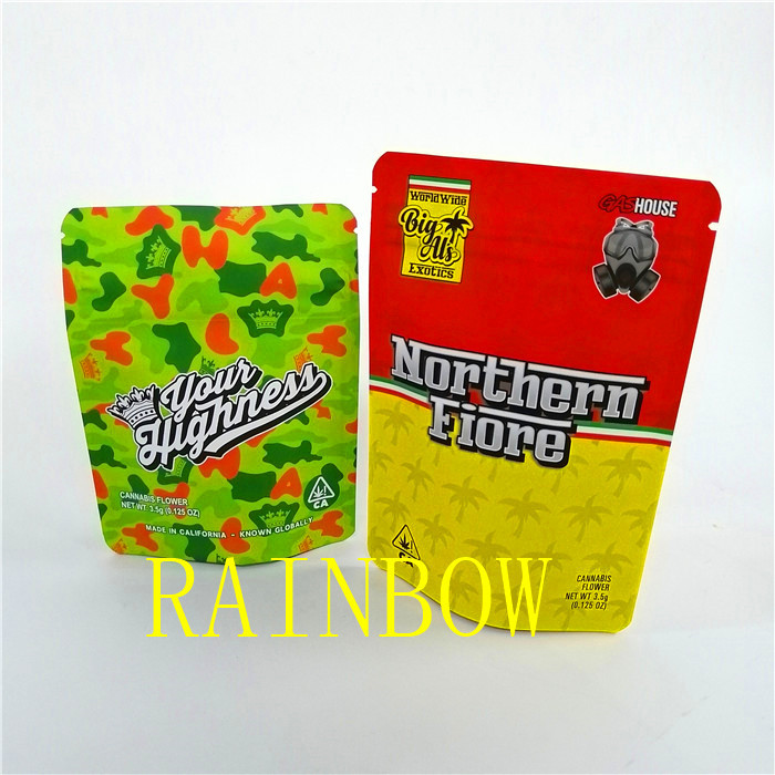 La chiusura lampo su ordinazione di tocco morbido ha stampato il supporto della prova dell'odore sulla saldatura a caldo resistente Matte Weed Design Mylar Bags di plastica del bambino