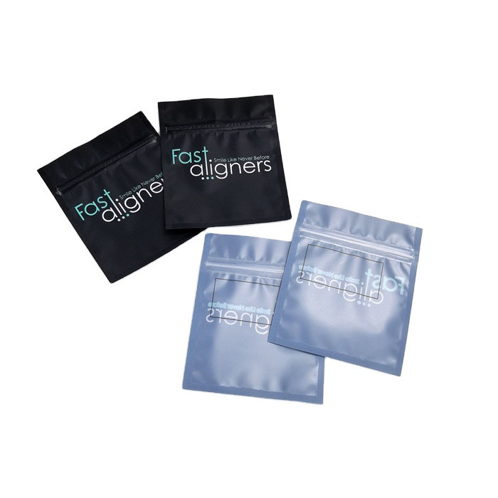 Borse d'imballaggio di Mylar dei Aligners trasparenti di Front Reusable Zipper Bags MOPP CMYK