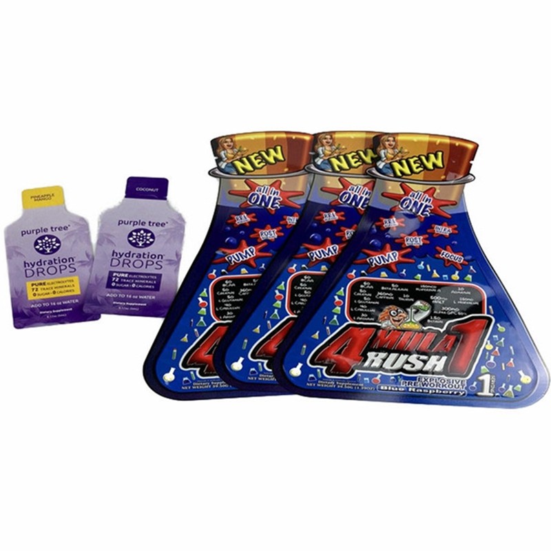 Bustina crema cosmetica dello sciampo della stampa di Mylar di tocco morbido degli imballaggi plastici del sacchetto commestibile su ordinazione a forma di speciale di delta 8