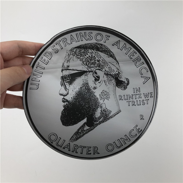 Il tocco che morbido 3.5g di plastica imballa Mylar insacca i sacchetti irregolari tagliati con il giro a chiusura lampo modella i sacchetti dei biscotti 7g