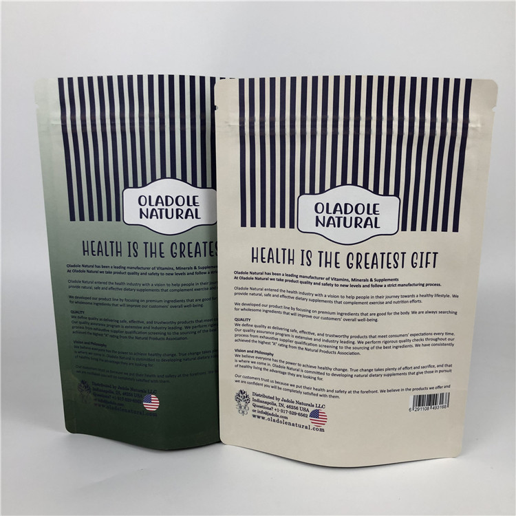 Sacchi di carta bianchi di stampa su ordinazione di Kraft del sacchetto di Chips Zip Lock Stand Up