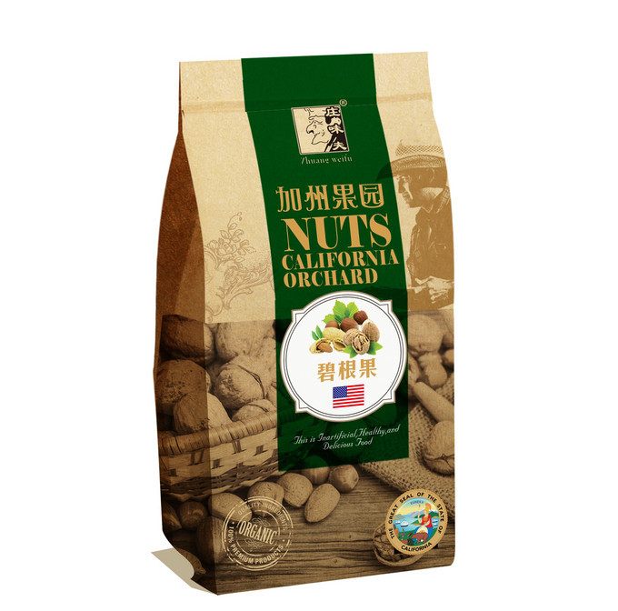 Brown ha personalizzato i sacchi di carta, borse del lecca lecca della carta kraft dello spuntino da 150 grammi