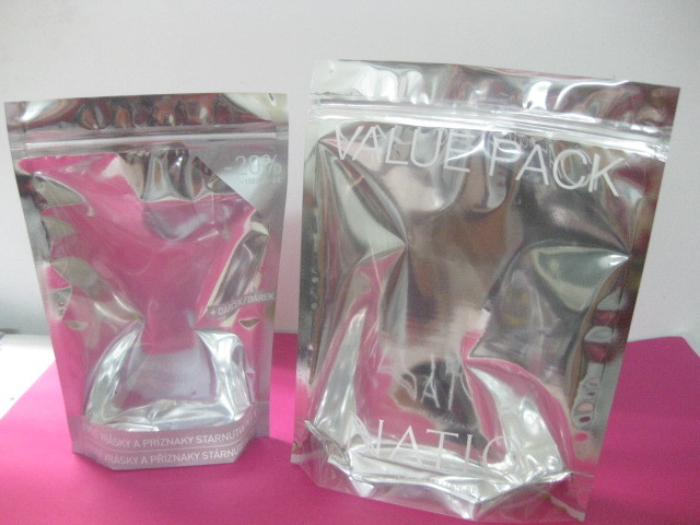 Zipper la borsa d'imballaggio cosmetica superiore PE/dell'ANIMALE DOMESTICO riciclabile con la chiara parte anteriore