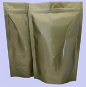 L'oro d'imballaggio lucido su ordinazione del di alluminio sta SU con la chiusura lampo