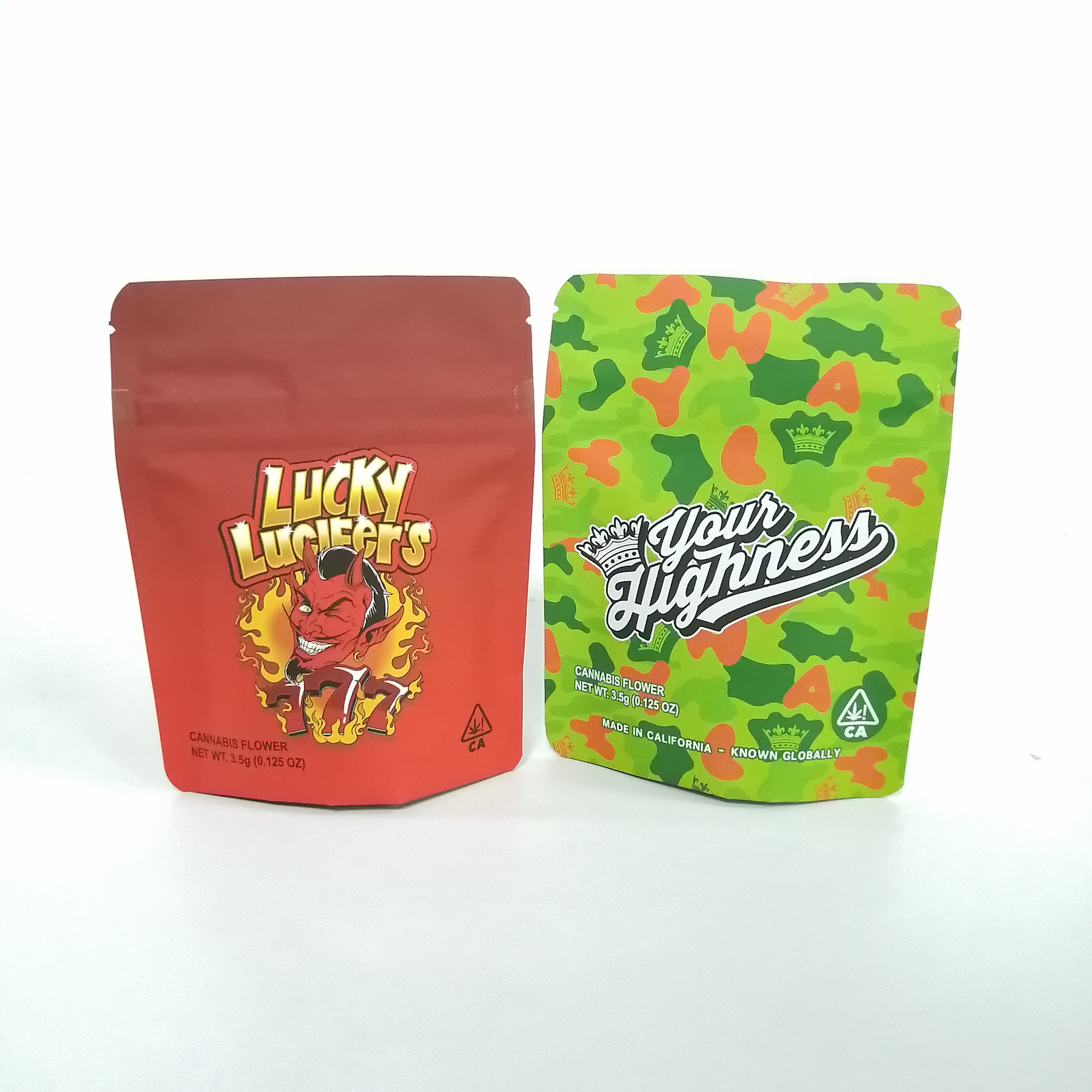 L'alimento d'imballaggio commestibile di tocco morbido insacca il supporto 3.5g su Pochon con la chiusura lampo