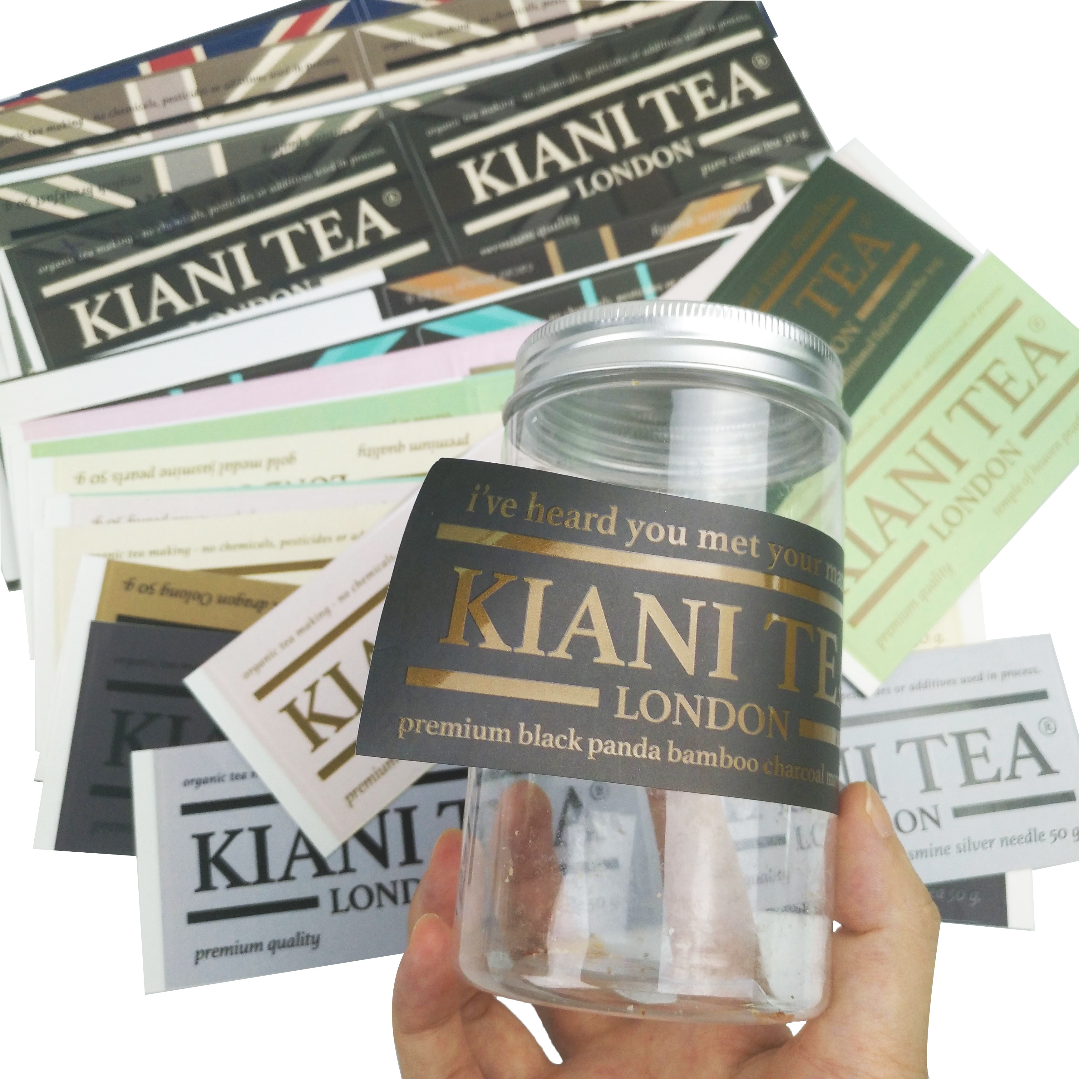 Bottiglia di acqua impermeabile adesiva su misura unica Logo Printed Labels Sticker su ordinazione del prodotto alimentare dell'autoadesivo