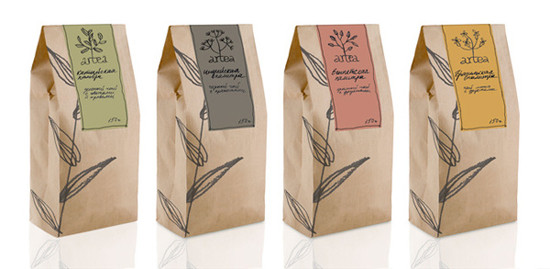 Riciclato stampando le bustine di tè della chiusura lampo che imballano Brown inferiore quadrato