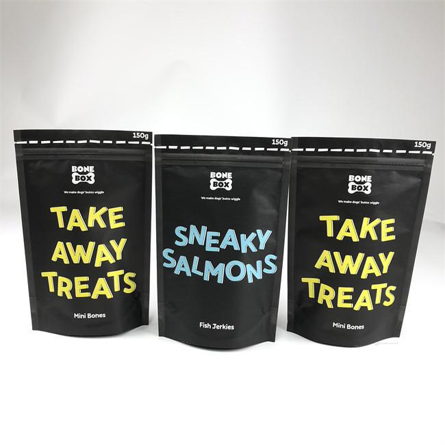 CMYK ha stampato i sacchetti di plastica che imballano la borsa del cibo per cani di carta kraft