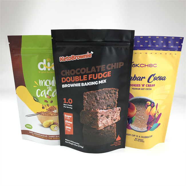 Supporto del di alluminio del sacchetto di plastica della serratura dello zip del commestibile sulla borsa con la chiusura lampo