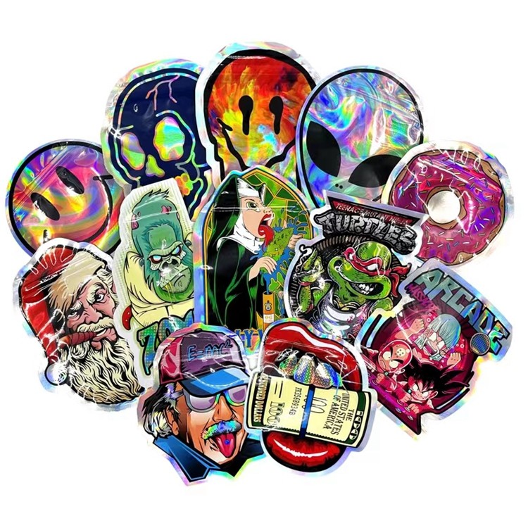 L'abitudine tagliata risigillabile irregolare del sacchetto di Candy del cerchio modella la borsa 3.5G 7G di Mylar