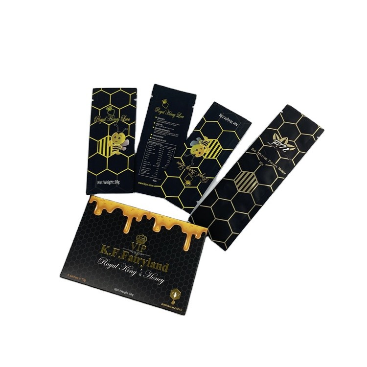 Gel d'imballaggio reale Mylar 10g 20g di Honey Bee Sachets Plastic Pouches del commestibile