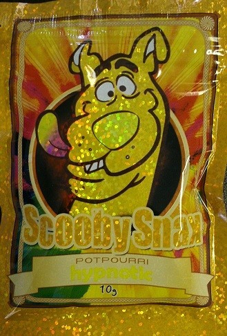 Potpourri di erbe lucidi di giallo dell'ologramma della borsa 10g Scooby Snax di incenso