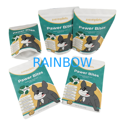 Ingrosso Ingrosso Custom Stand Up Resealable Mylar Bags Digital Print Kraft Paper Bag per animali domestici Dog Cat Food