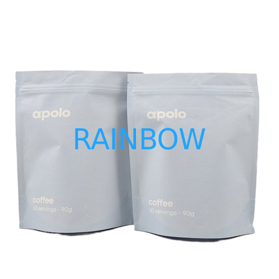 vendita a caldo cuCstom Borsa di carta kraft eco-friendly ristampabile stampata per polvere di proteine di caffè