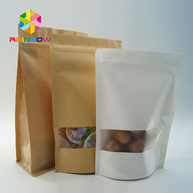 Imballaggio individuale per piccoli snack carta kraft marrone personalizzata per popcorn