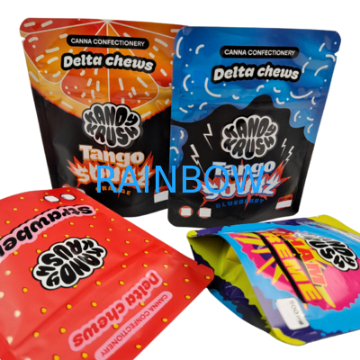 Busta personalizzata Rainbow 3.5g 8th Stand up Mylar Bag Edibles Antiodore Busta a forma speciale per Cookie Gummy Cali Pack Combo