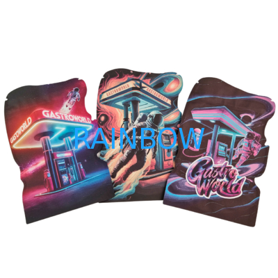 Sacchetti Mylar fustellati personalizzati 3.5g-28g con zip a prova di bambino