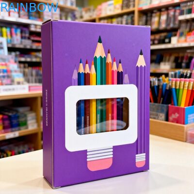 Scatola di carta di dimensioni personalizzate con schermo trasparente e spessore di 350 g per imballaggi alimentari