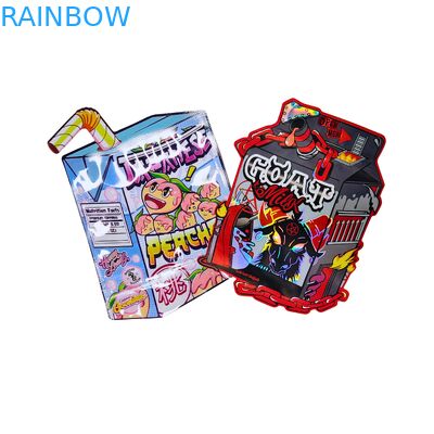 Sacchetti personalizzati stampati a forma speciale di caramelle gommose a forma di fiore all'ingrosso da 3,5 7g con chiusura a prova di bambino e logo