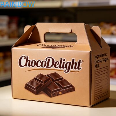 Scatola regalo di nozze stampata in foglio d'oro con finestra trasparente per dolci e cioccolatini